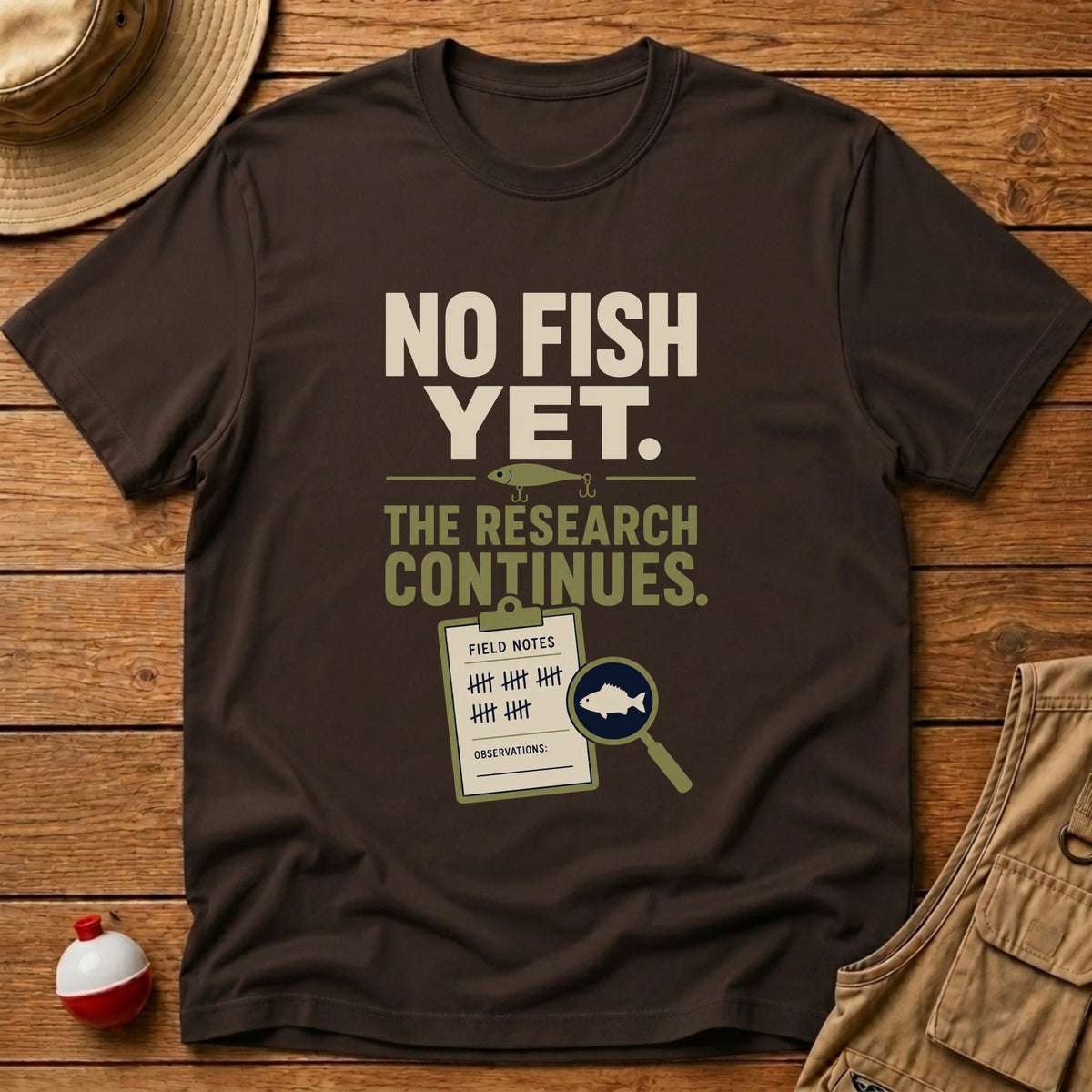 Research Continues T-Shirt - Floating Bobber