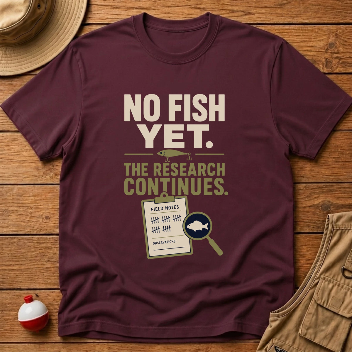 Research Continues T-Shirt - Floating Bobber