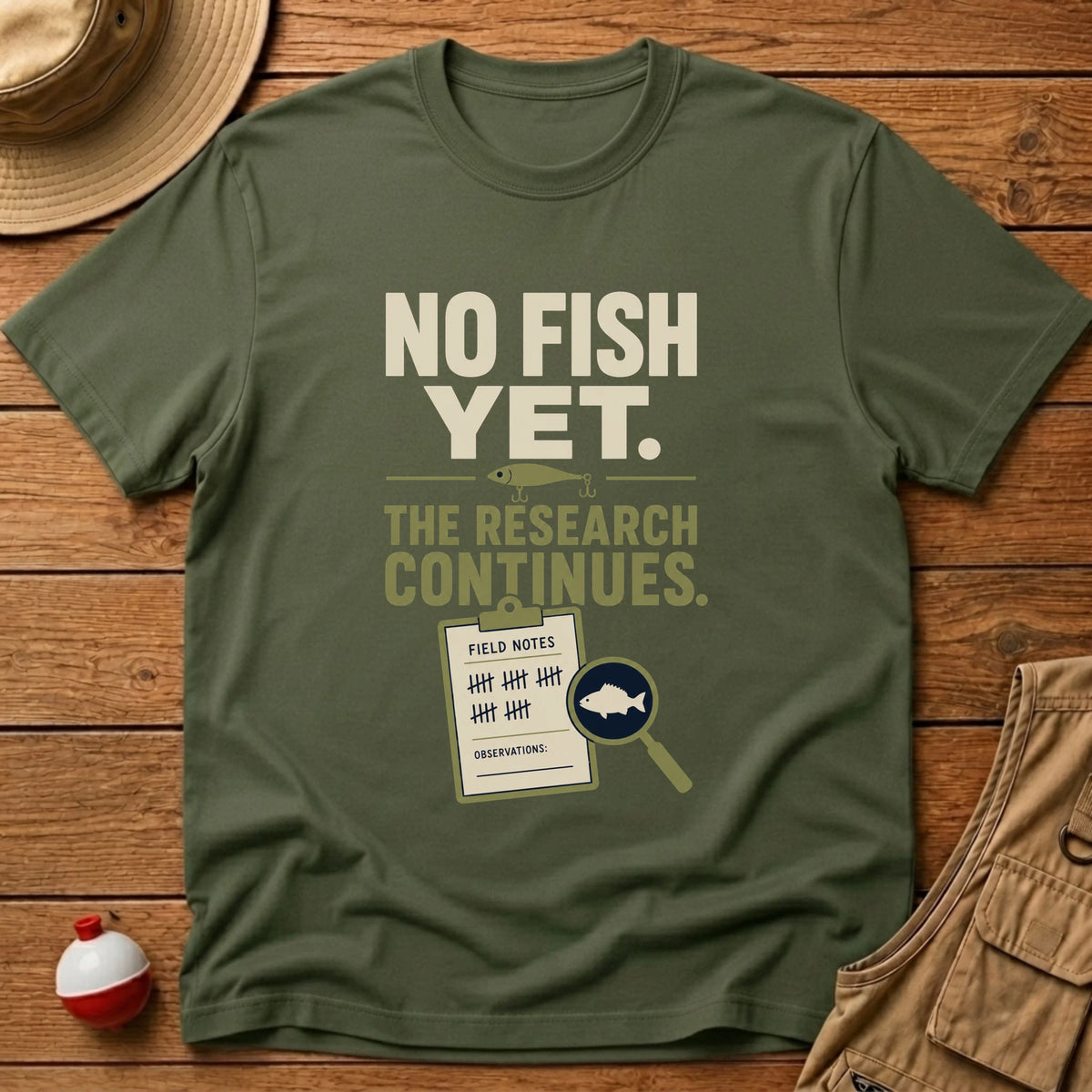 Research Continues T-Shirt - Floating Bobber