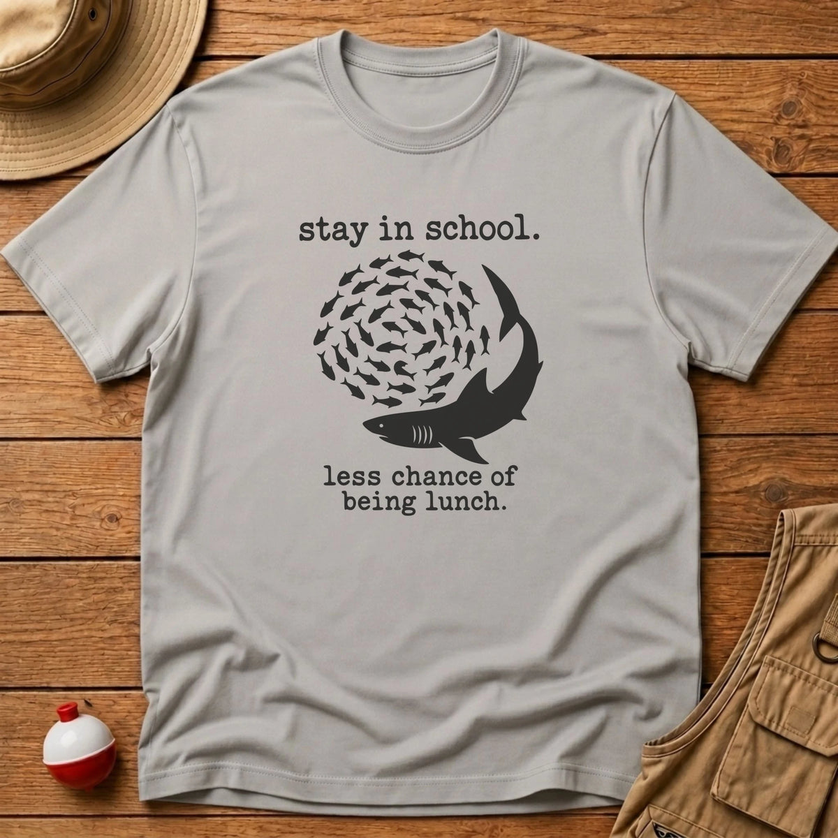 School or Lunch T-Shirt - Floating Bobber