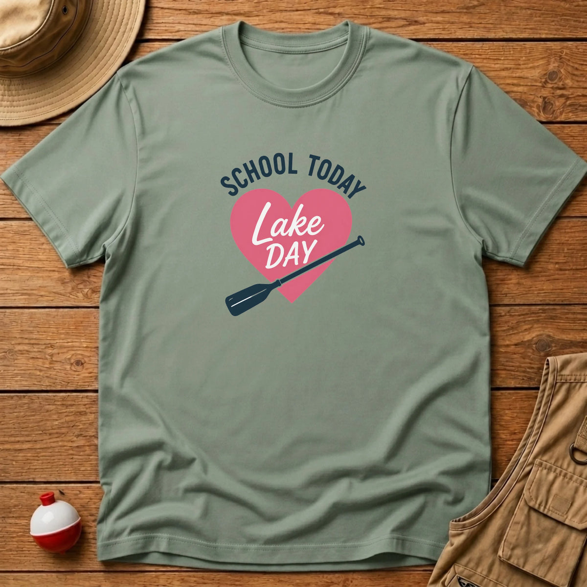 School Today Lake Day T-Shirt - Floating Bobber