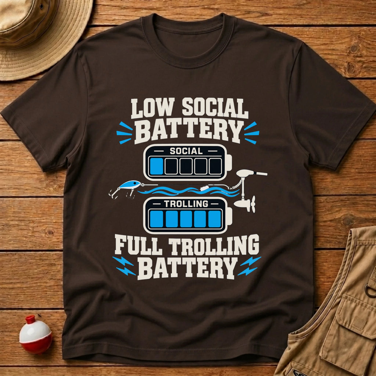 Social Battery T-Shirt - Floating Bobber