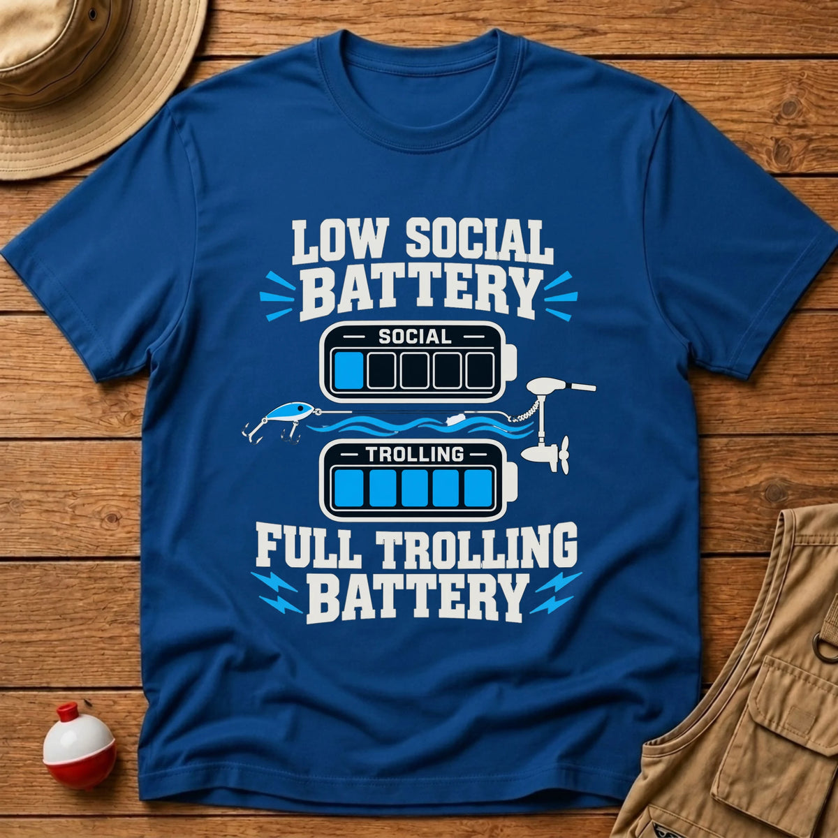 Social Battery T-Shirt - Floating Bobber