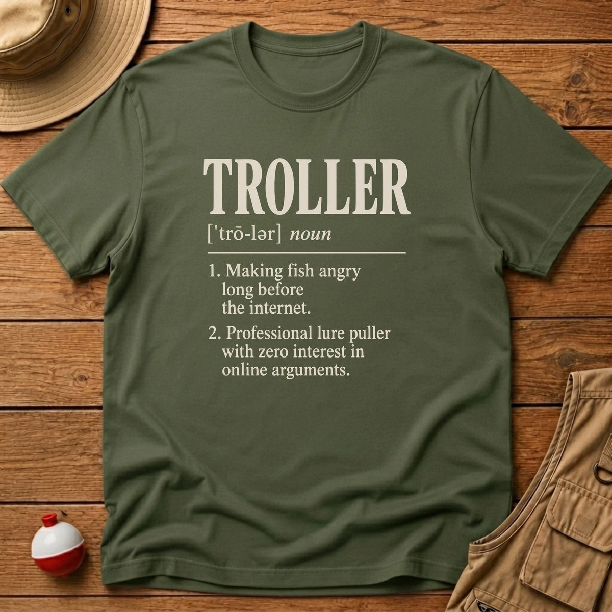 Troller Definition T-Shirt - Floating Bobber