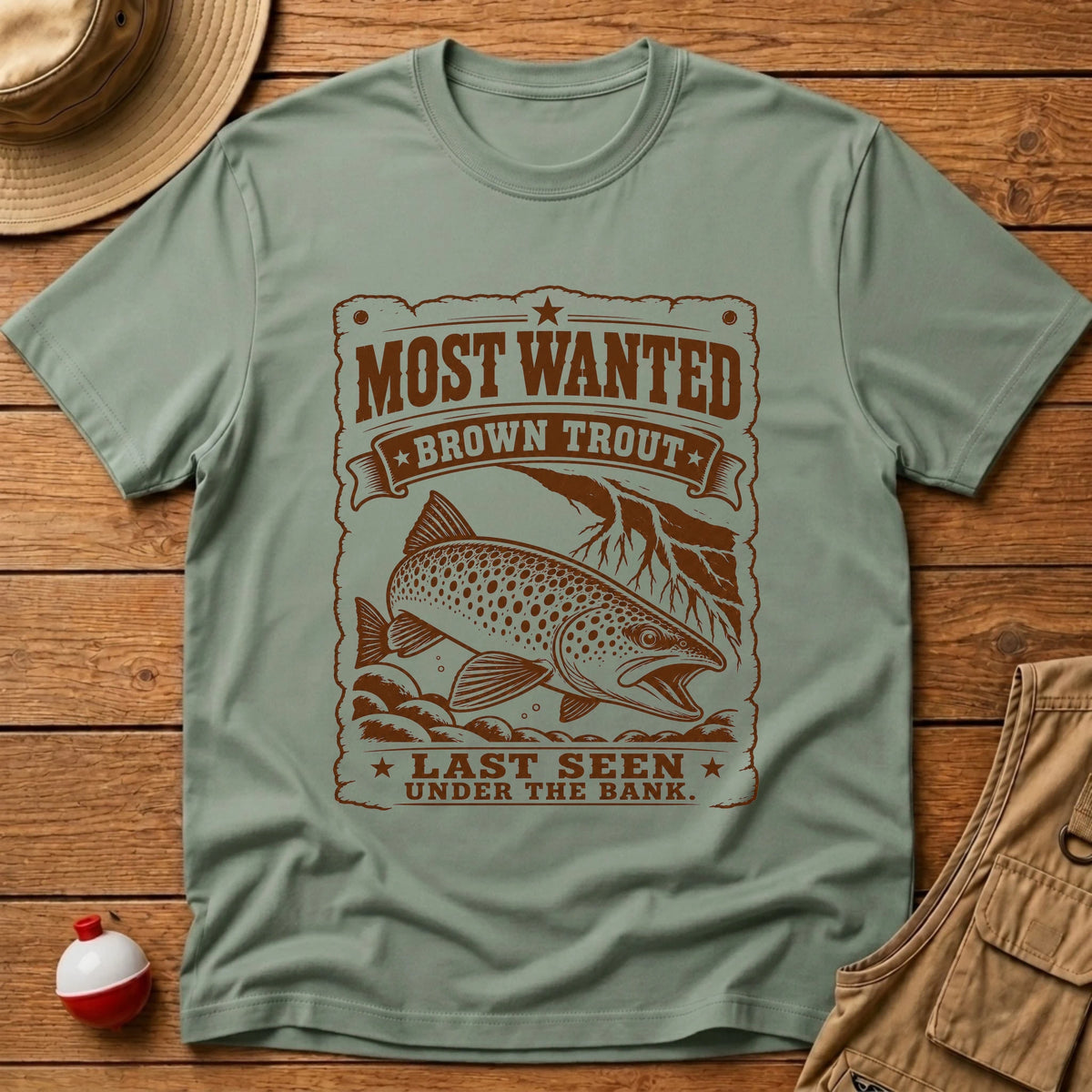 Trout Most Wanted T-Shirt - Floating Bobber