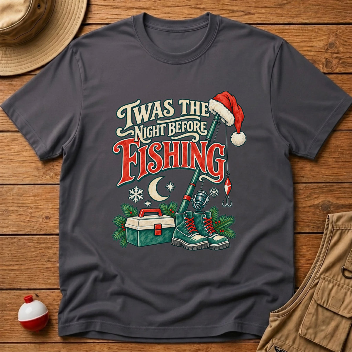Twas The Night Before T-Shirt - Floating Bobber