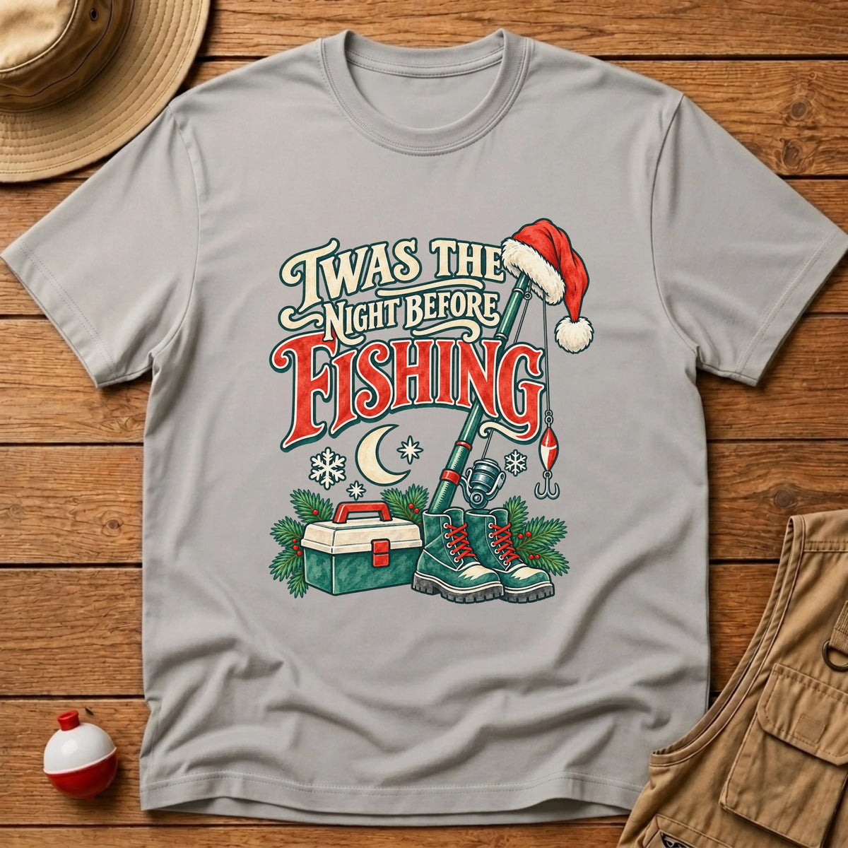Twas The Night Before T-Shirt - Floating Bobber