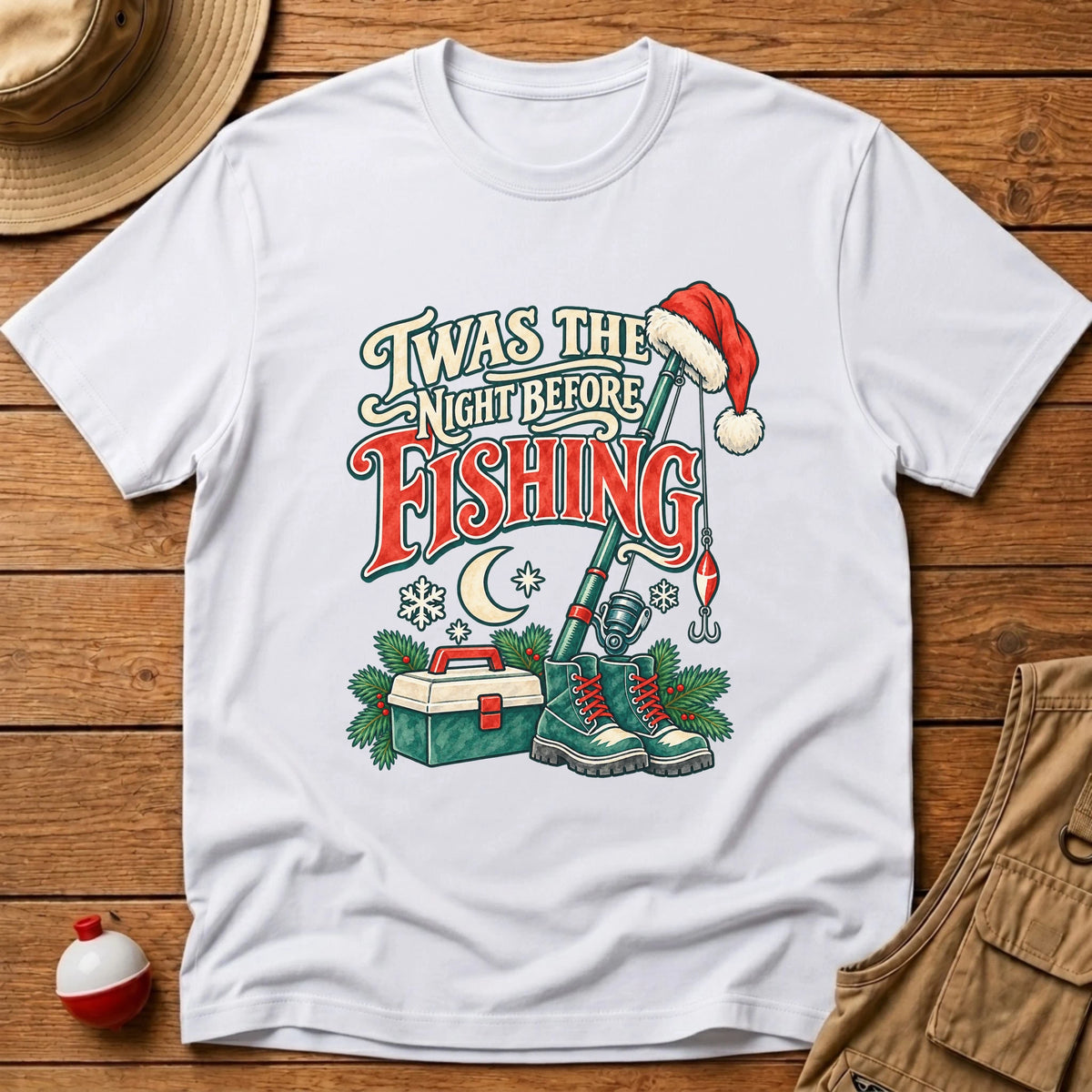 Twas The Night Before T-Shirt - Floating Bobber