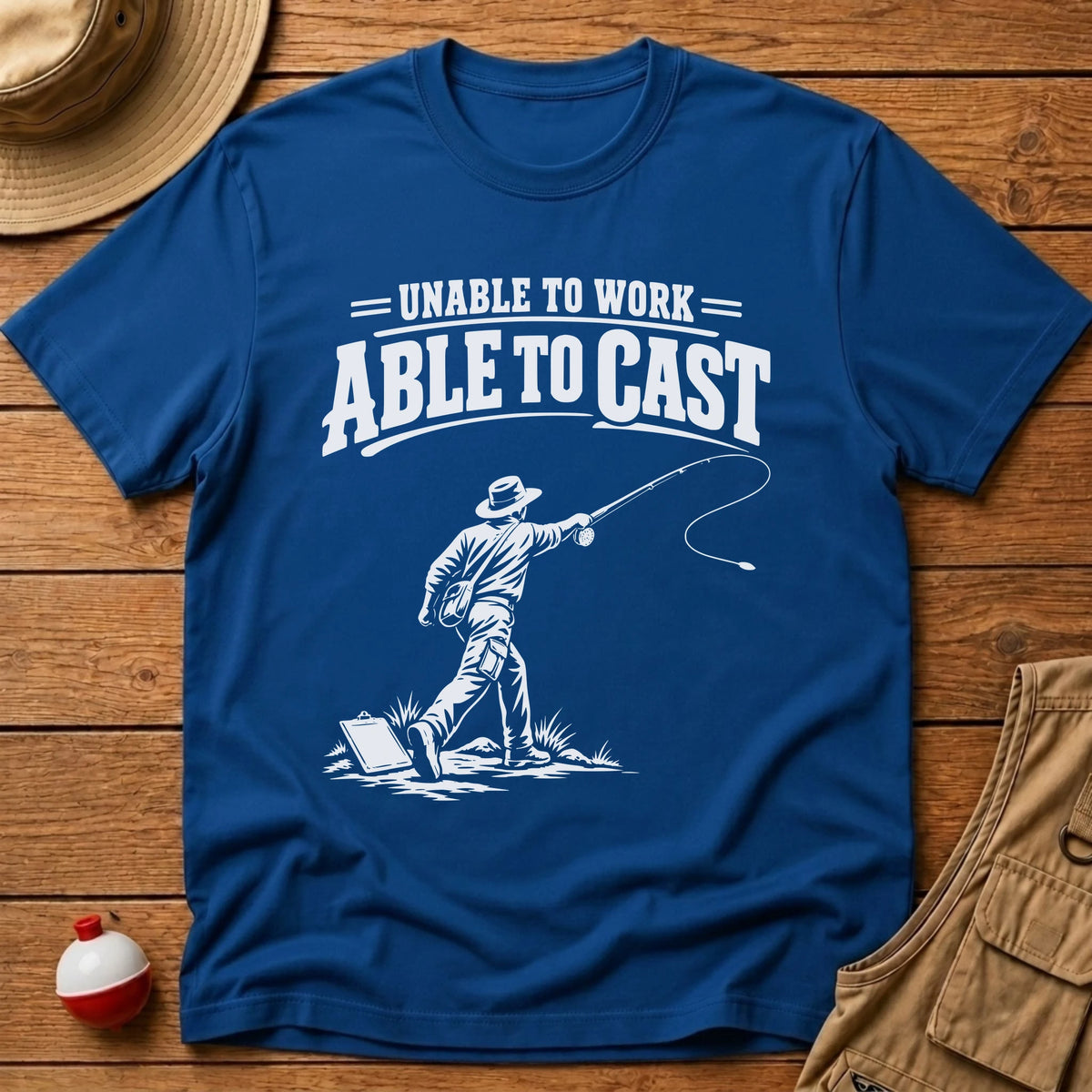 Unable To Work T-Shirt - Floating Bobber