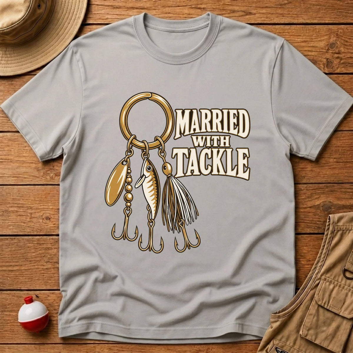 Married With Tackle T-Shirt - Floating Bobber