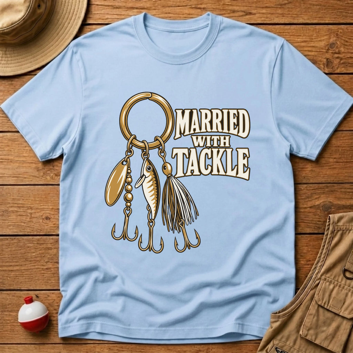 Married With Tackle T-Shirt - Floating Bobber