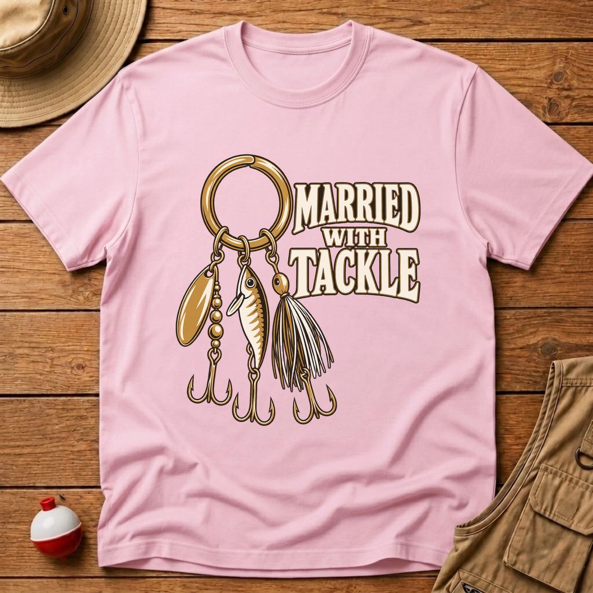 Married With Tackle T-Shirt - Floating Bobber
