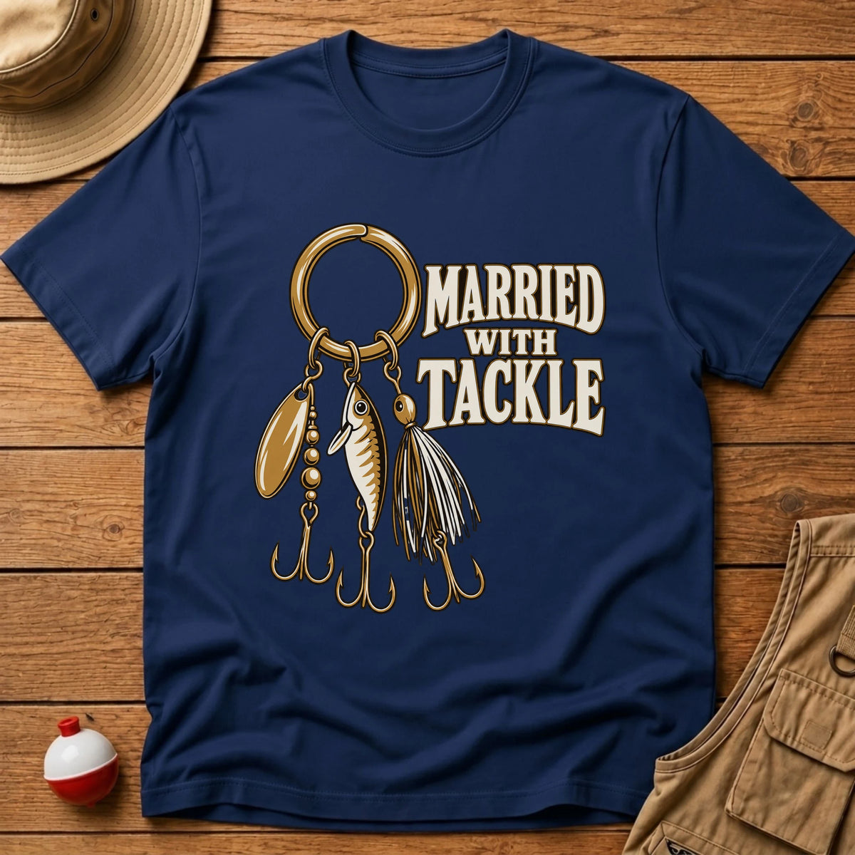 Married With Tackle T-Shirt - Floating Bobber