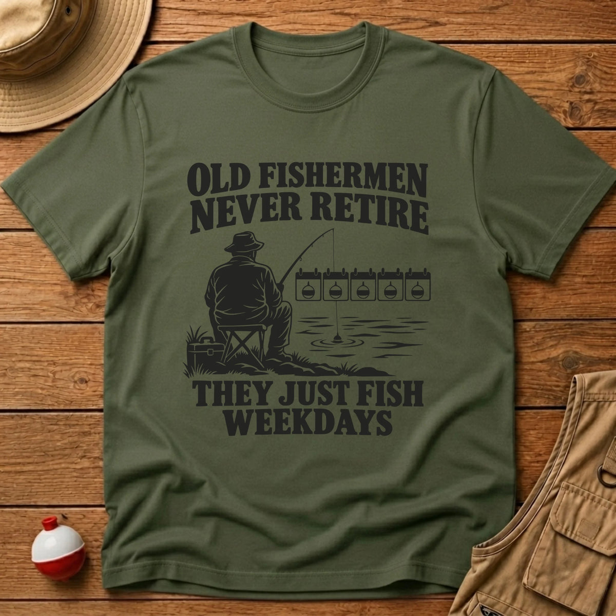 Never Retire T-Shirt - Floating Bobber