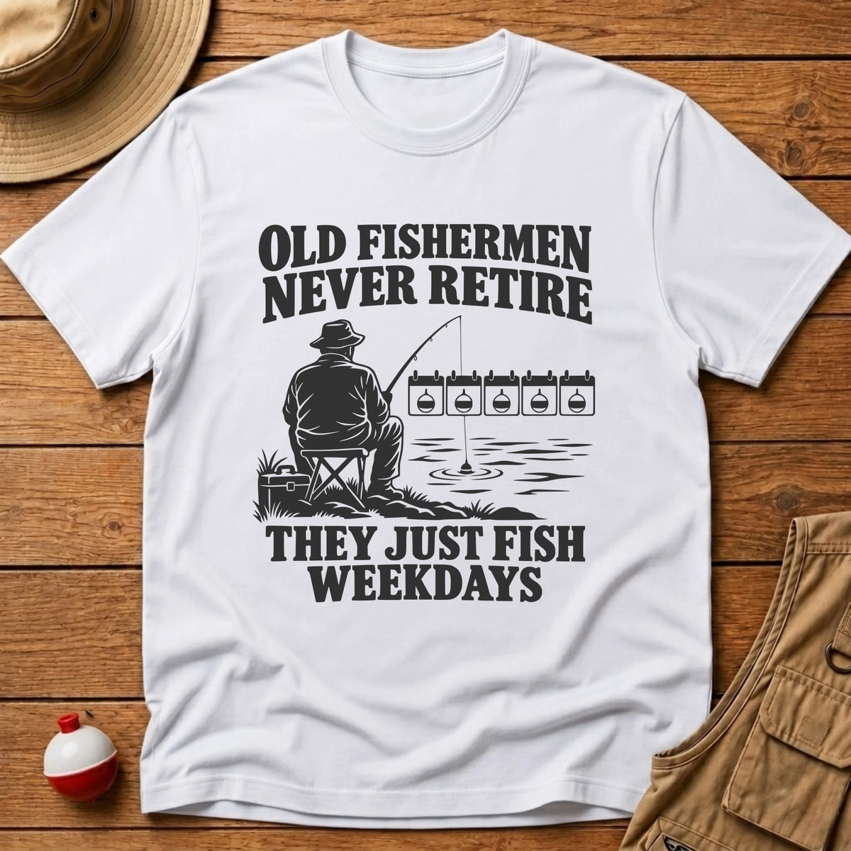 Never Retire T-Shirt - Floating Bobber