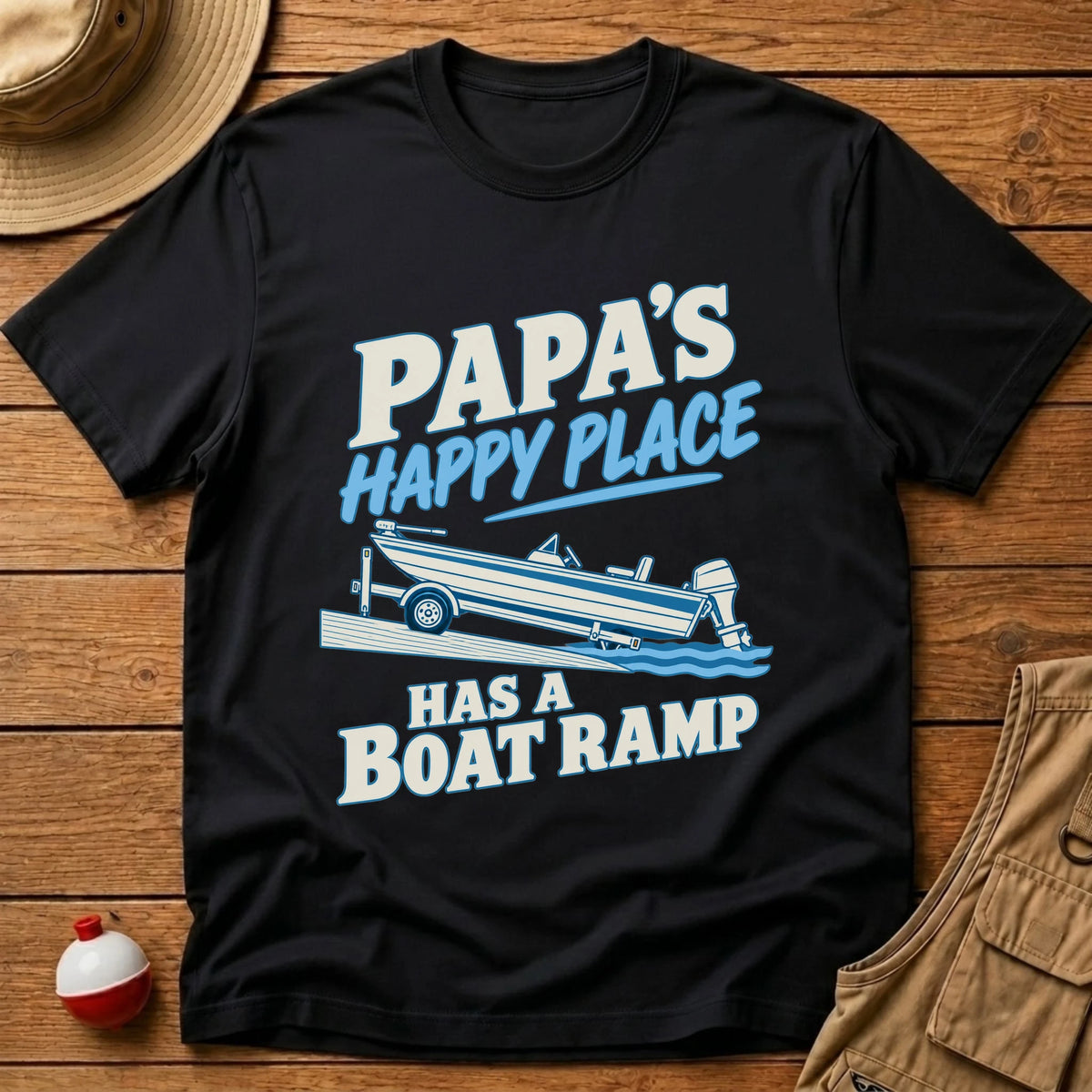 Papa's Happy T-Shirt - Floating Bobber