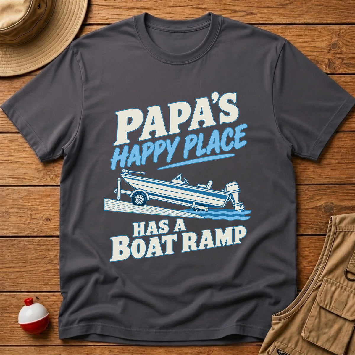 Papa's Happy T-Shirt - Floating Bobber