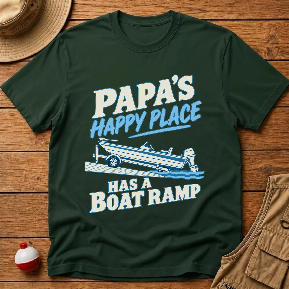Papa's Happy T-Shirt - Floating Bobber
