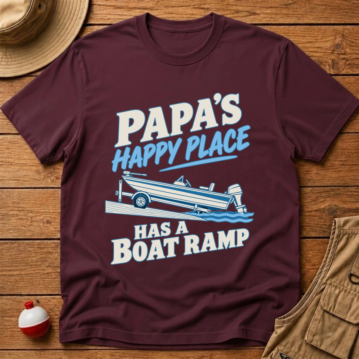 Papa's Happy T-Shirt - Floating Bobber