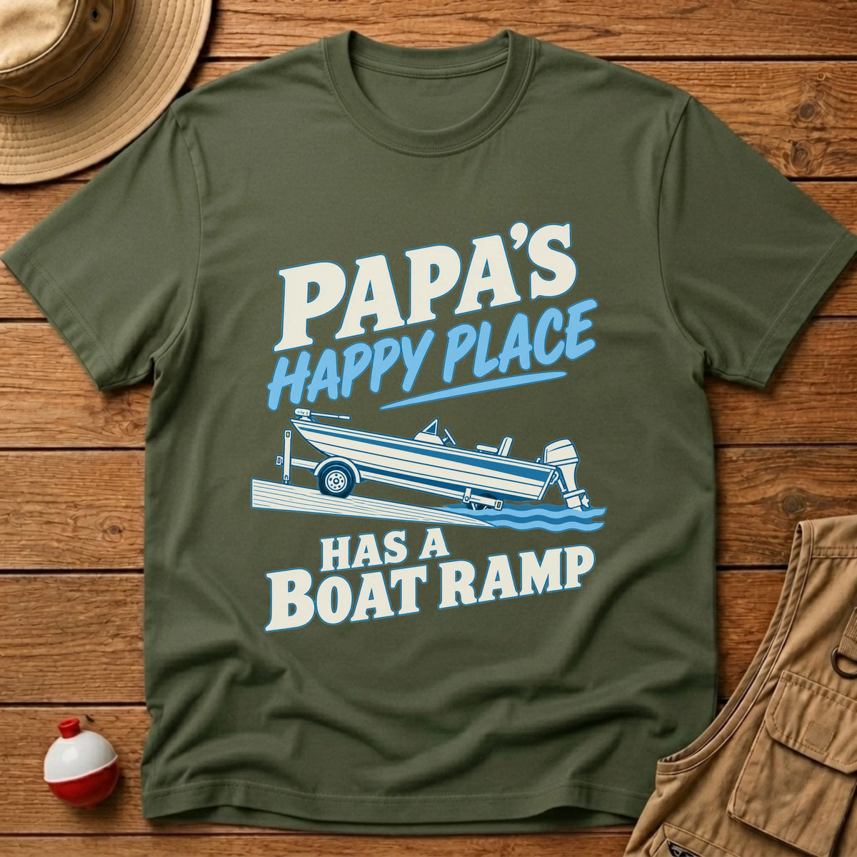 Papa's Happy T-Shirt - Floating Bobber