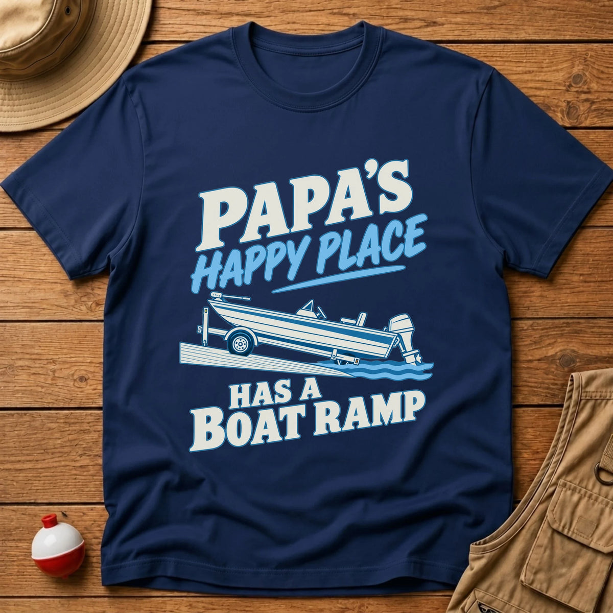 Papa's Happy T-Shirt - Floating Bobber