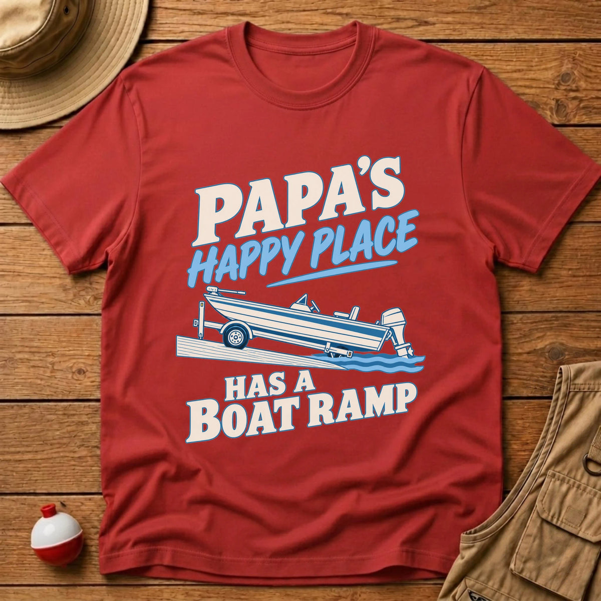 Papa's Happy T-Shirt - Floating Bobber