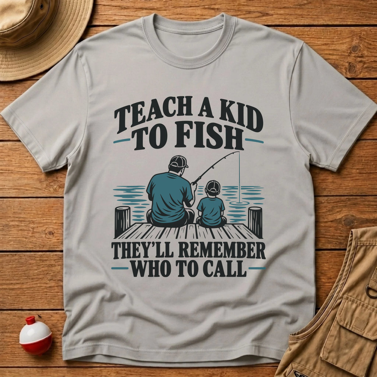 Teach A Kid T-Shirt - Floating Bobber