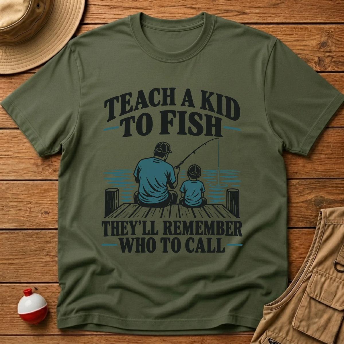 Teach A Kid T-Shirt - Floating Bobber