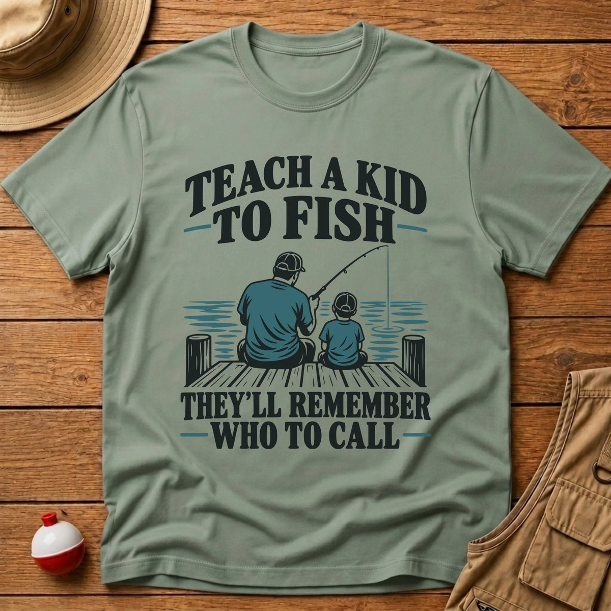 Teach A Kid T-Shirt - Floating Bobber