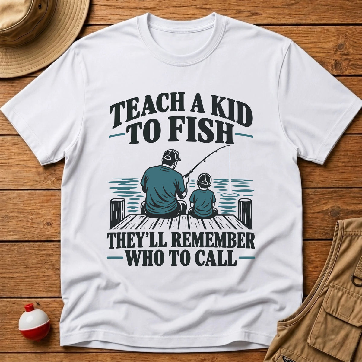 Teach A Kid T-Shirt - Floating Bobber