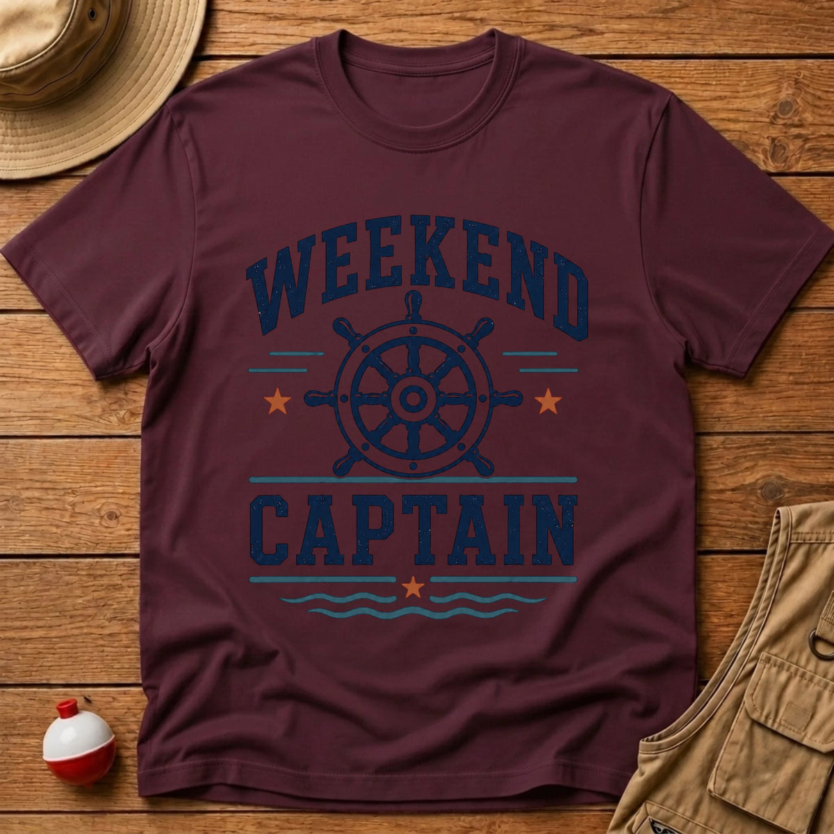 Weekend Captain T-Shirt - Floating Bobber