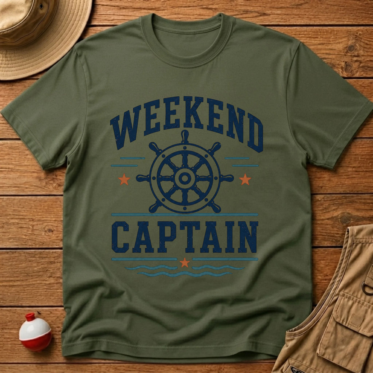 Weekend Captain T-Shirt - Floating Bobber