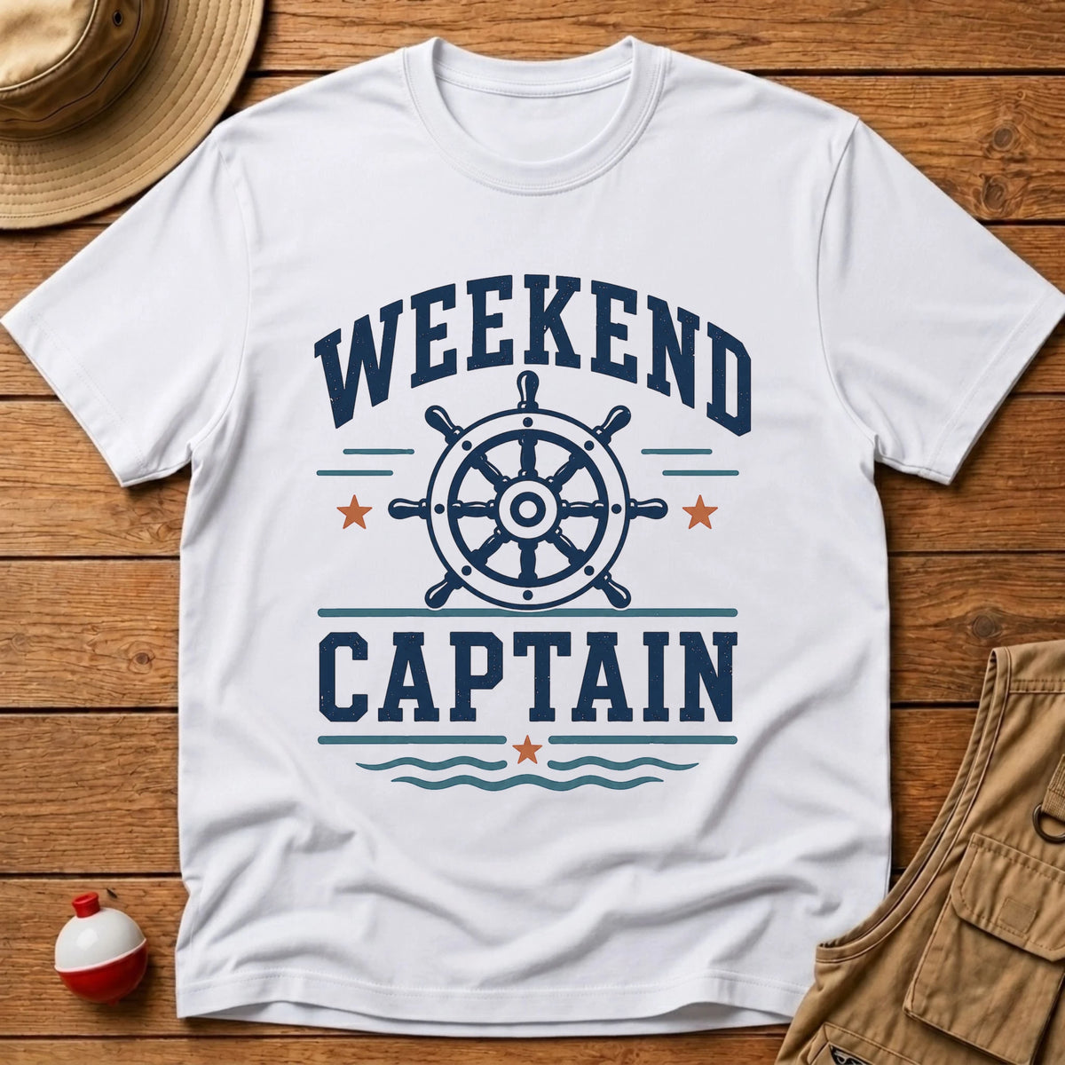 Weekend Captain T-Shirt - Floating Bobber